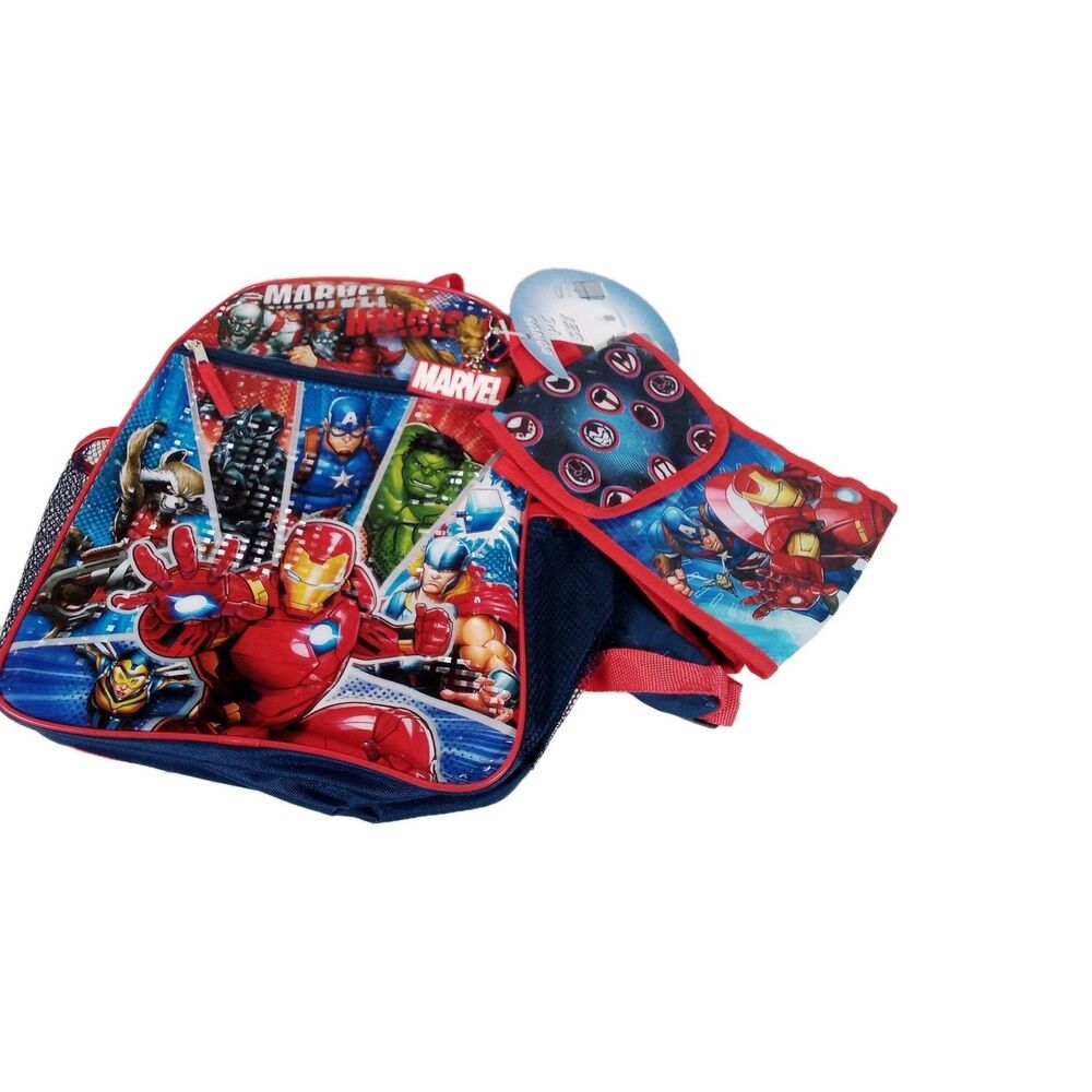 Marvel Backpack With Lunch Bag New